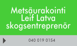 Metsäurakointi Leif Latva skogsentreprenör logo